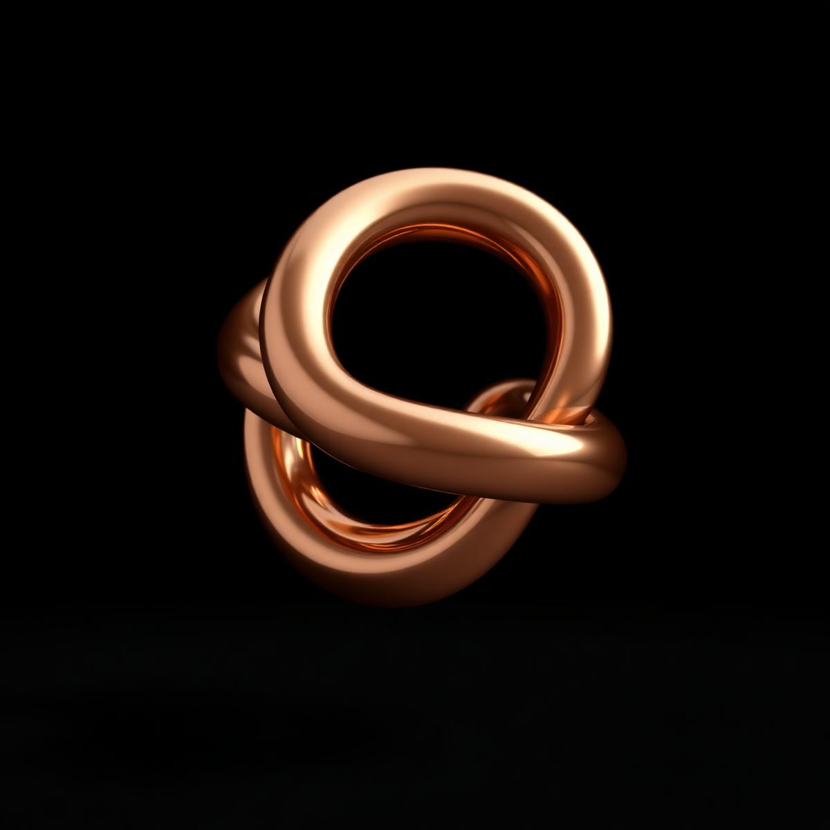 Abstract AI-generated bronze sculpture